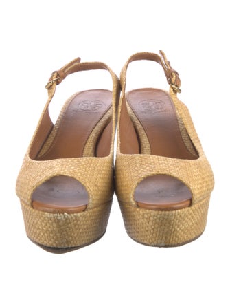 Tory Burch Raffia Slingback Sandals
