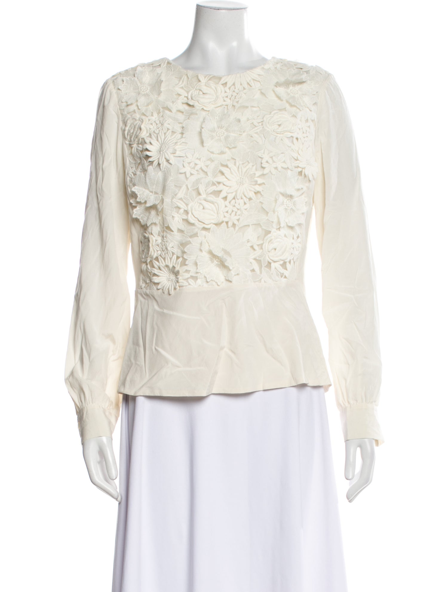 Tory Burch Nylon Scoop Neck Blouse