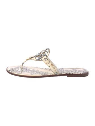 Tory Burch Leather Printed Slides