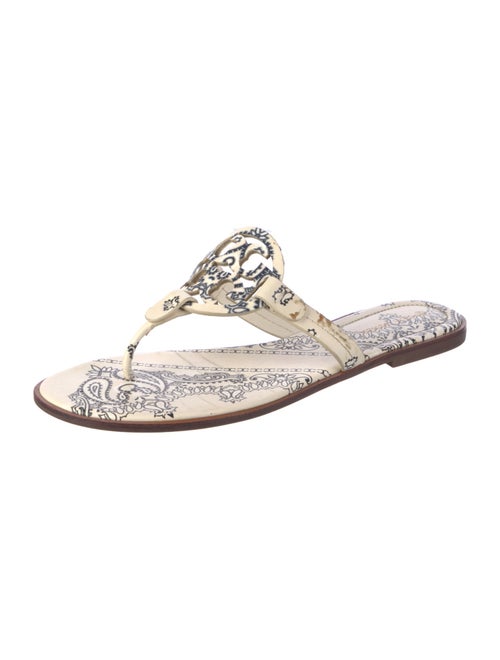 Tory Burch Leather Printed Slides