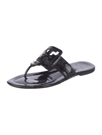 Tory Burch Patent Leather Lasercut Accents Slides