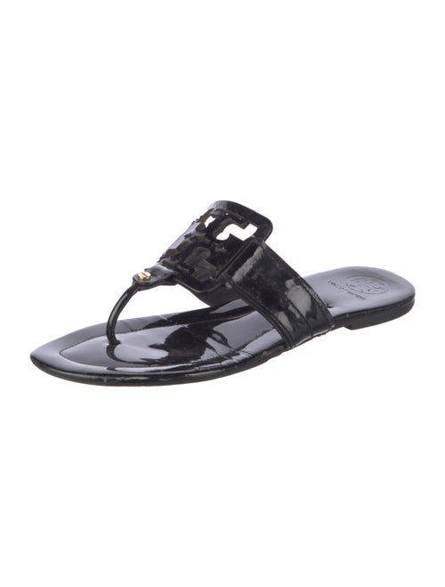 Tory Burch Patent Leather Lasercut Accents Slides