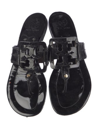 Tory Burch Patent Leather Lasercut Accents Slides