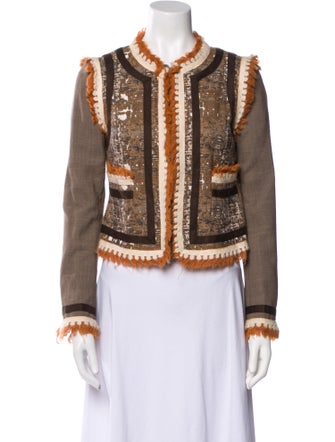 Tory Burch Tweed Pattern Evening Jacket