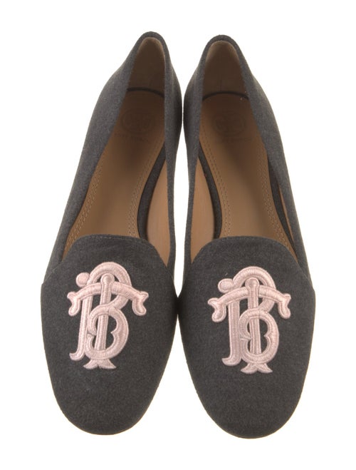 Tory Burch Wool Embroidered Accent Loafers