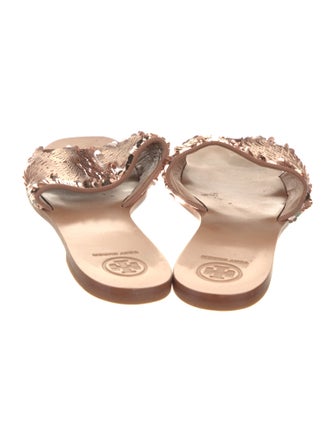 Tory Burch Sequins Animal Print Slides