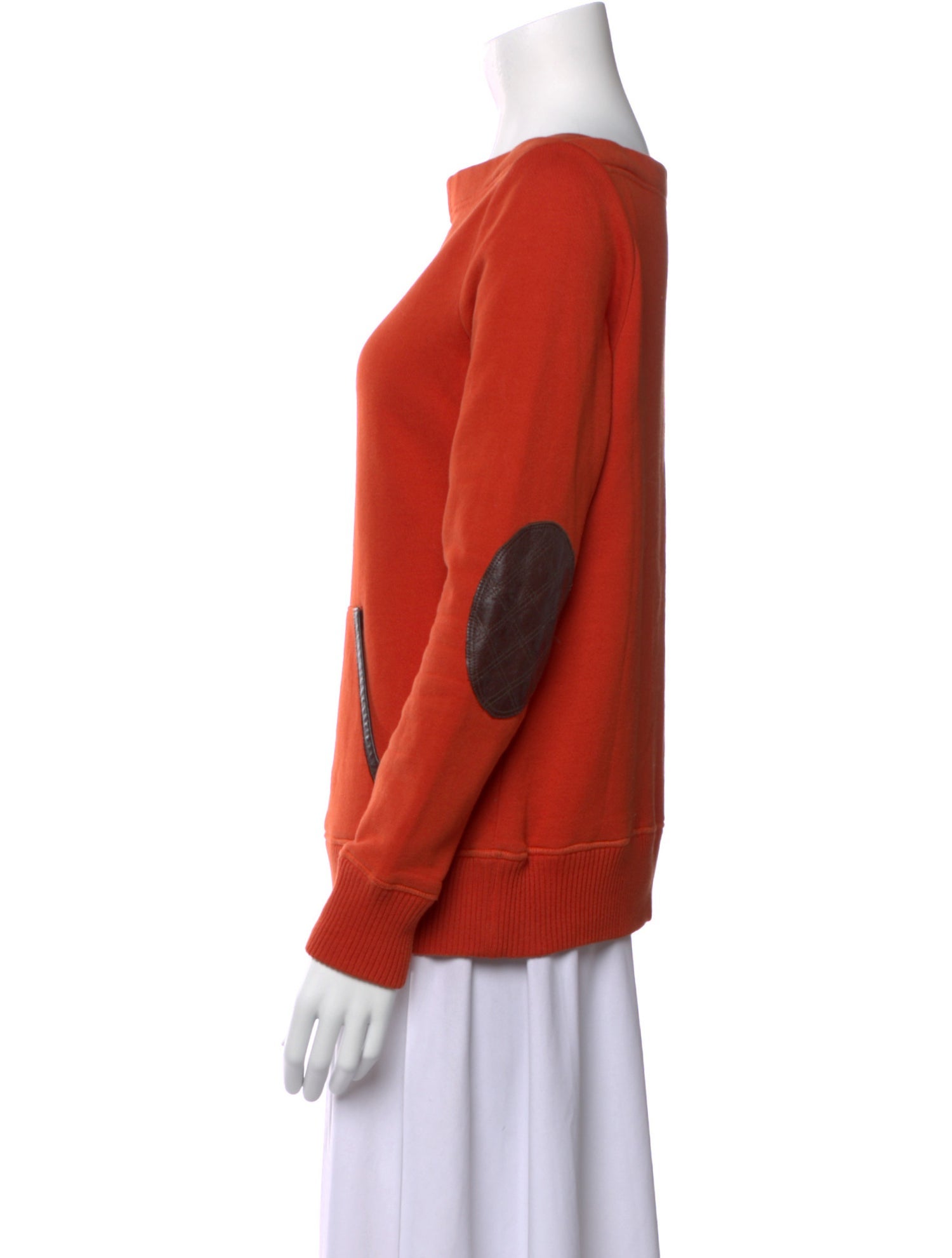 Tory Burch Bateau Neckline Long Sleeve Sweatshirt