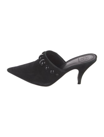 Tory Burch Suede Studded Accents Mules
