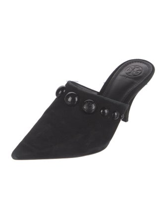 Tory Burch Suede Studded Accents Mules