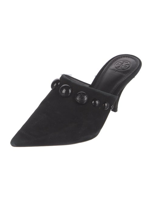 Tory Burch Suede Studded Accents Mules