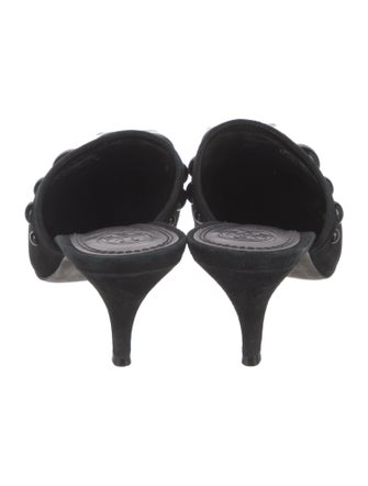 Tory Burch Suede Studded Accents Mules
