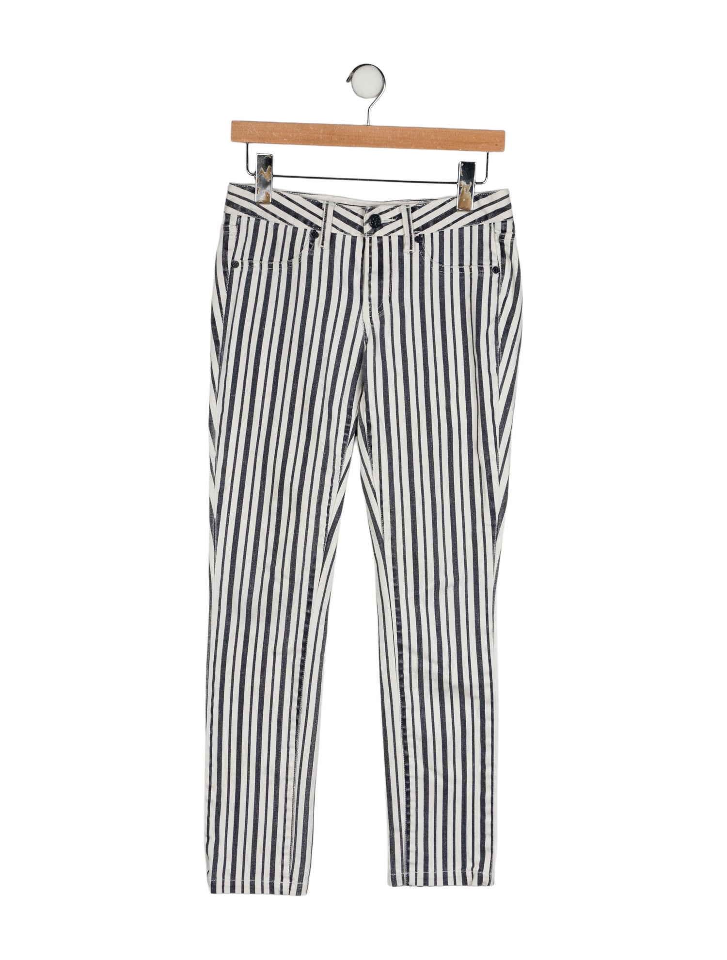 Tory Burch Mid-Rise Straight Leg Jeans