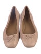 Tory Burch Leather Bow Accents Ballet Flats