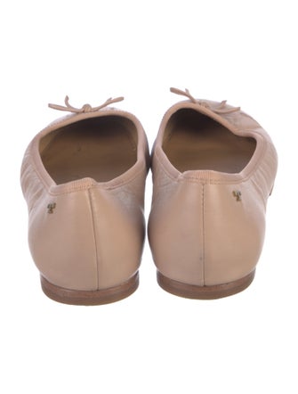 Tory Burch Leather Bow Accents Ballet Flats