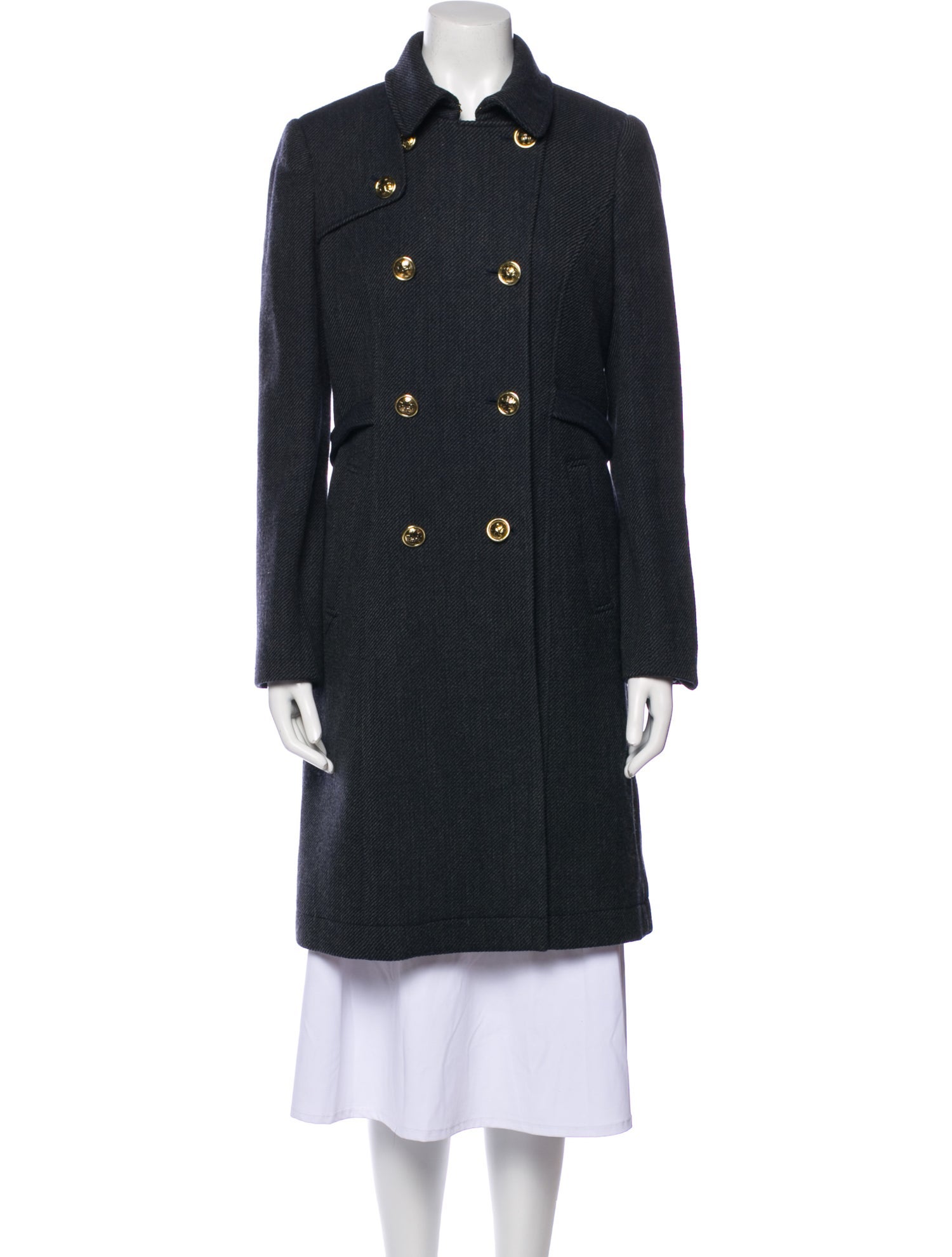 Tory Burch Wool Tweed Pattern Coat