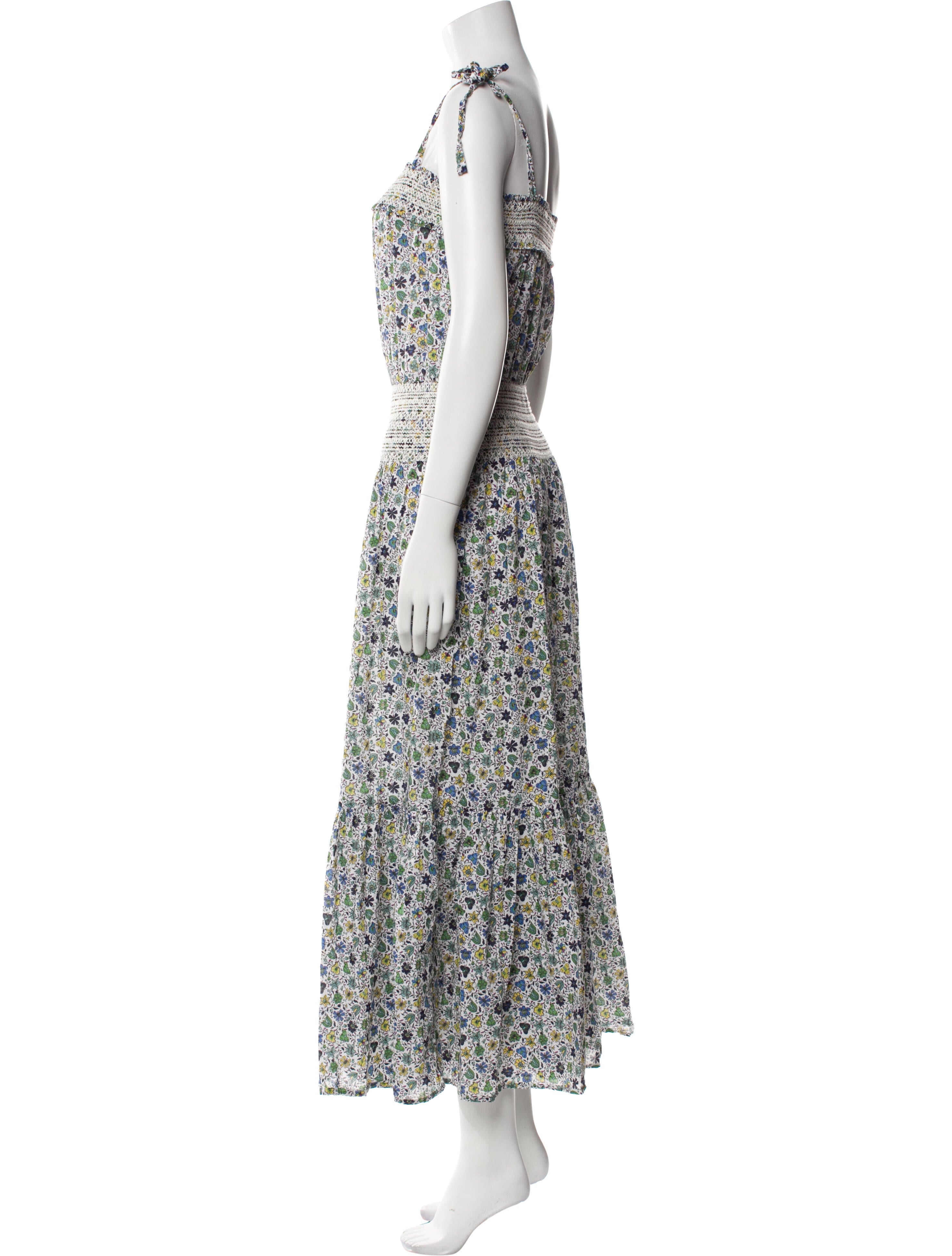 Tory Burch Floral Print Midi Length Dress