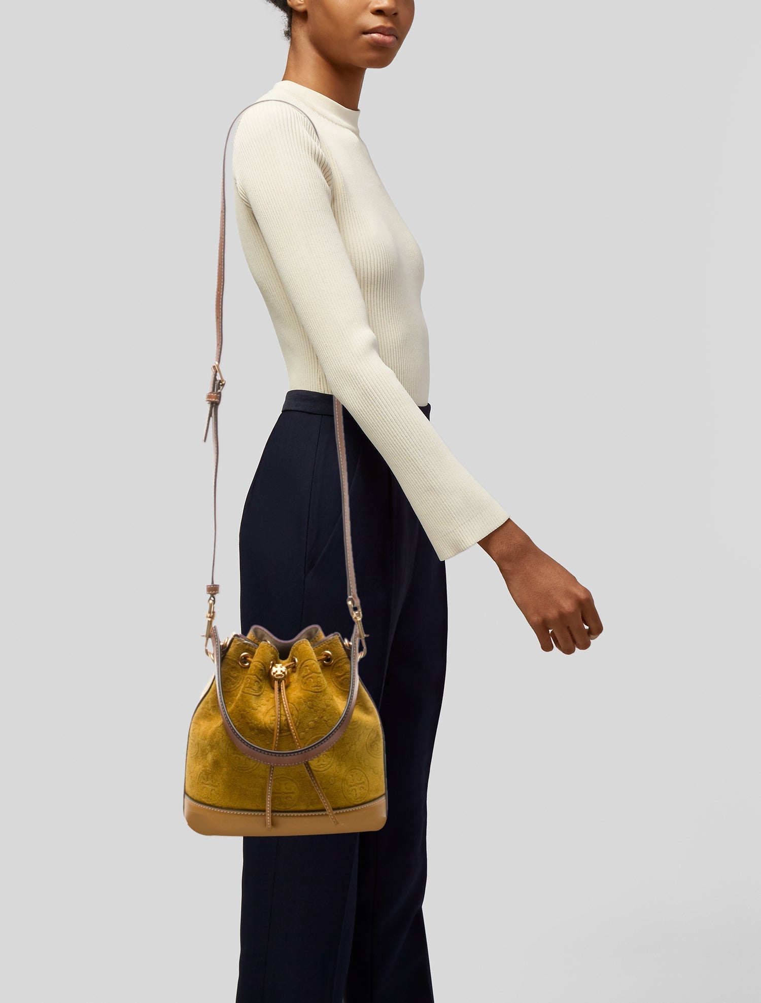 Tory Burch Suede Bucket Bag