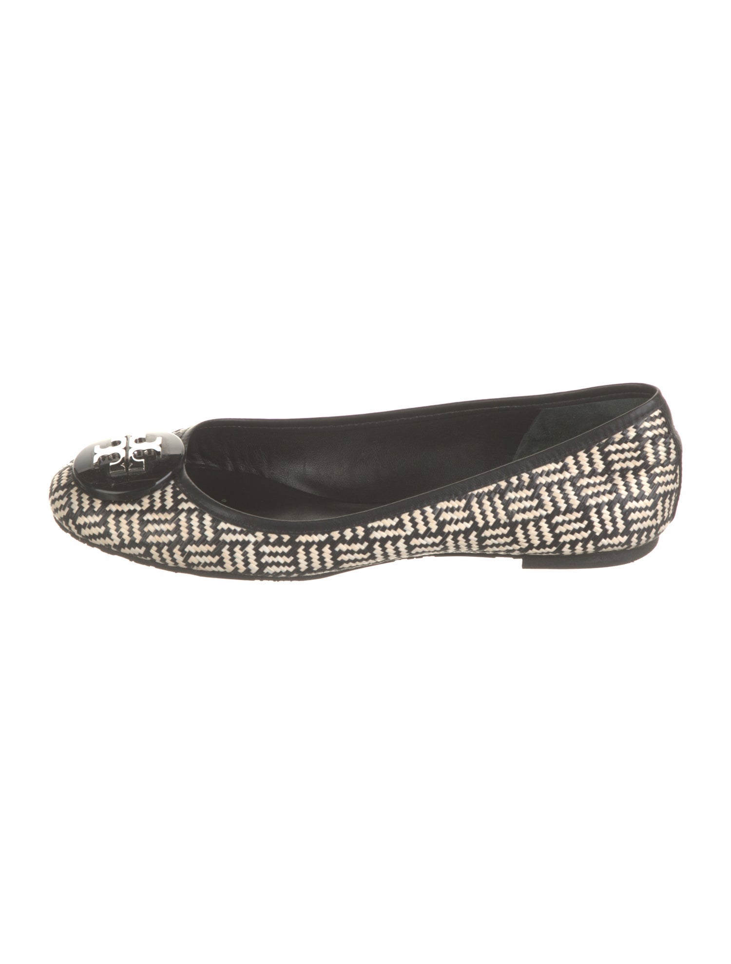 Tory Burch Raffia Printed Ballet Flats