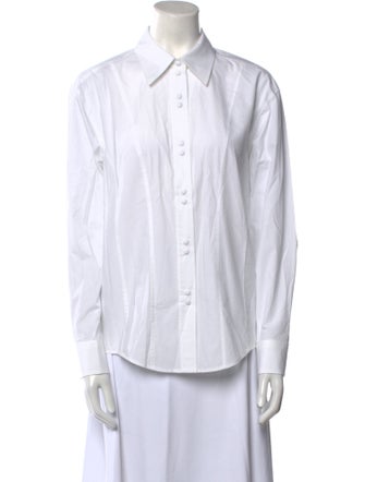 Tory Burch Long Sleeve Button-Up Top