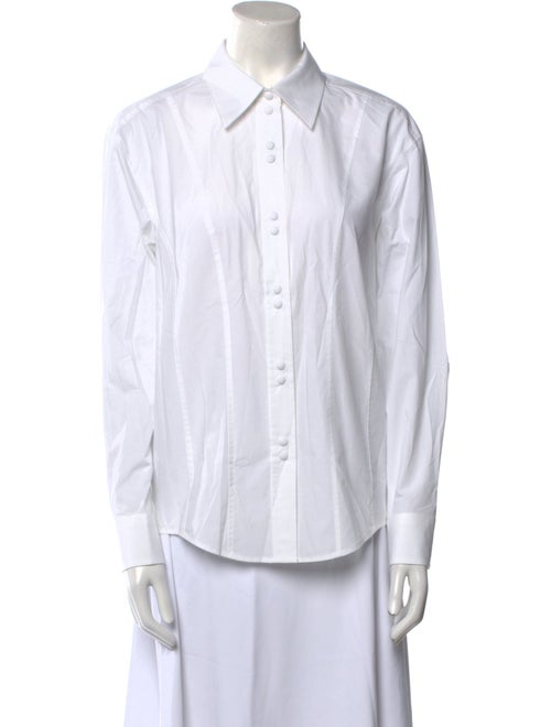 Tory Burch Long Sleeve Button-Up Top
