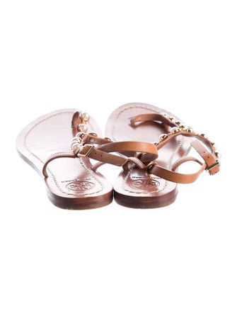 Tory Burch Leather T-Strap Sandals