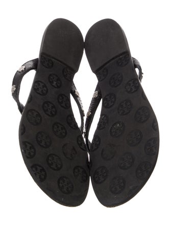 Tory Burch Leather Studded Accents Slides