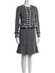 Tory Burch Tweed Pattern Beaded Accents Skirt Suit