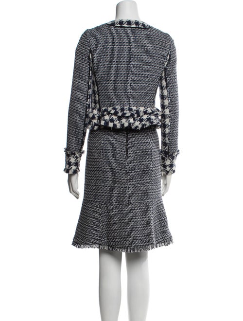 Tory Burch Tweed Pattern Beaded Accents Skirt Suit