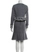 Tory Burch Tweed Pattern Beaded Accents Skirt Suit