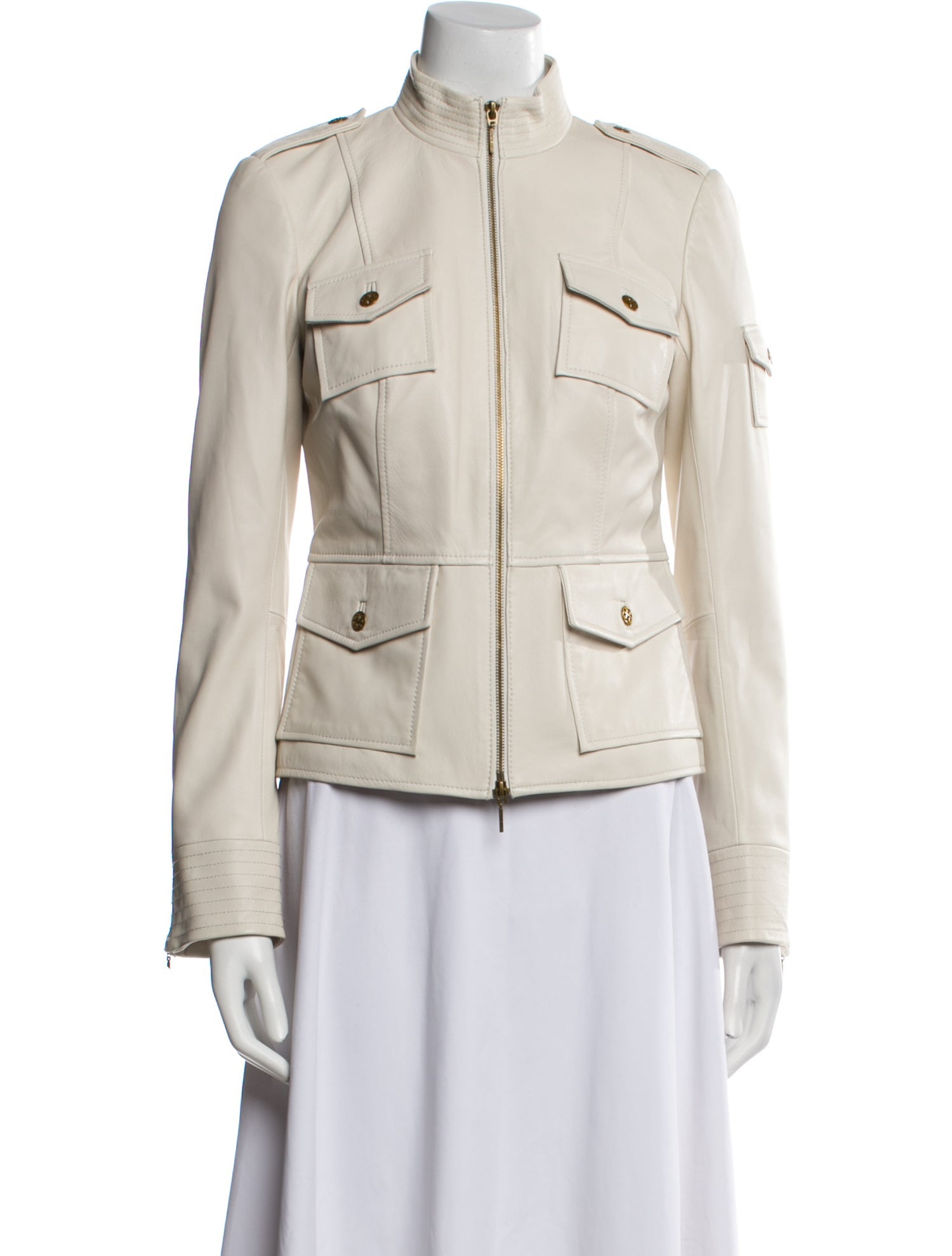 Tory Burch Leather Utility Jacket