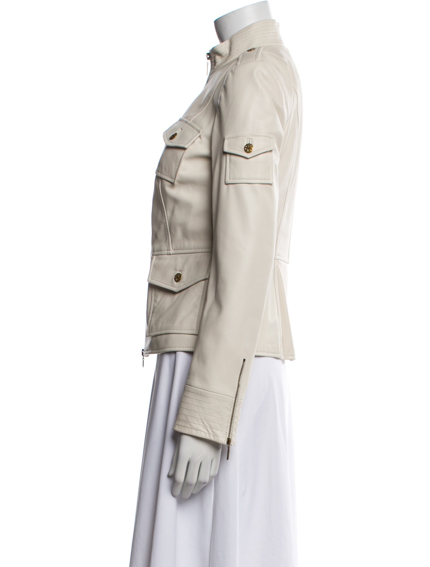 Tory Burch Leather Utility Jacket