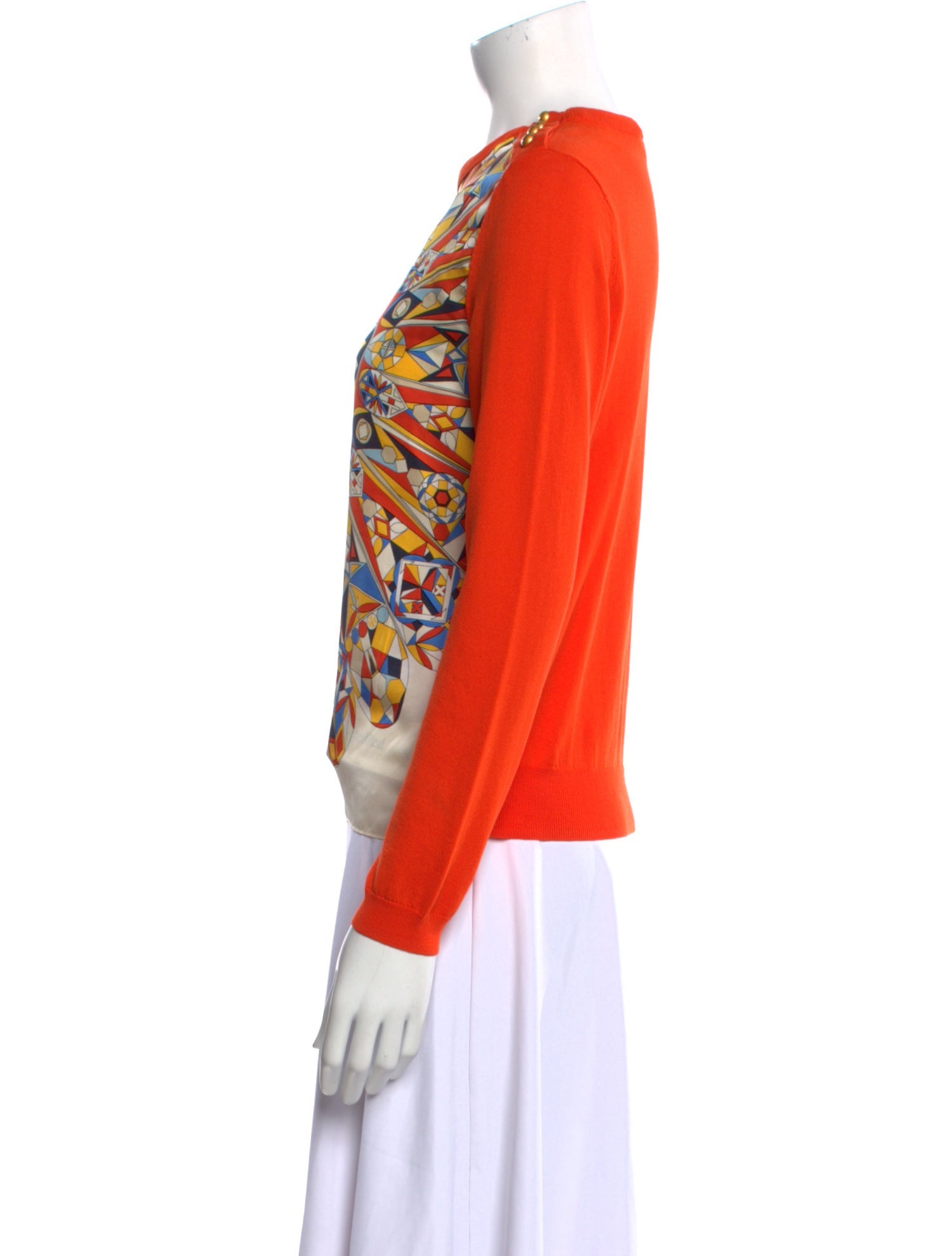 Tory Burch Silk Printed Sweater w/ Tags