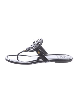Tory Burch Patent Leather T-Strap Sandals