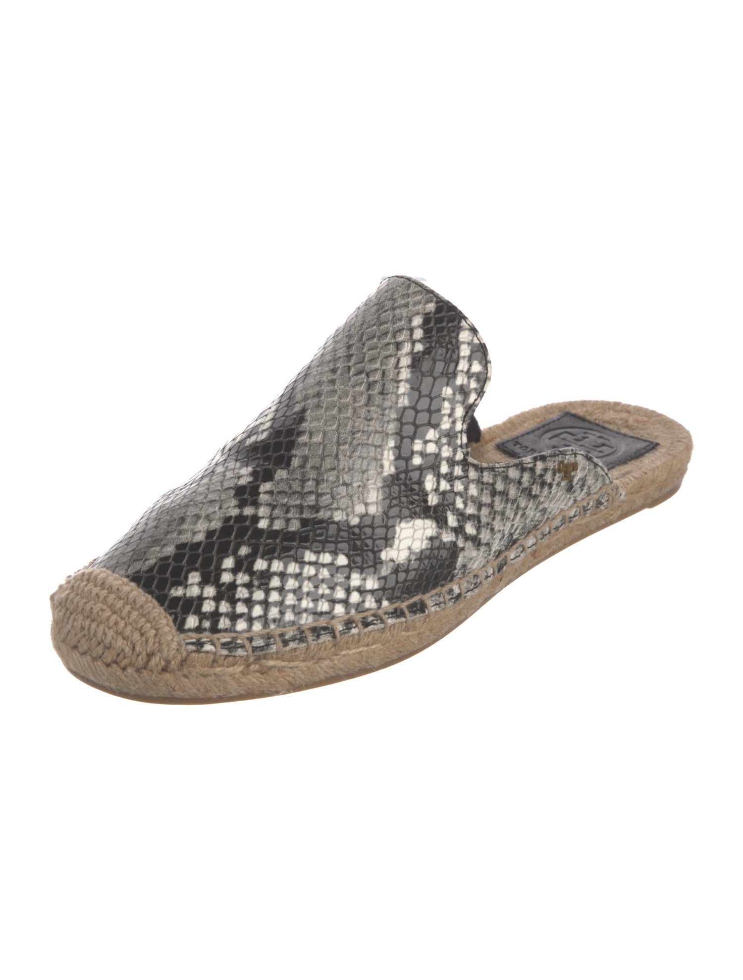 Tory Burch Leather Animal Print Mules