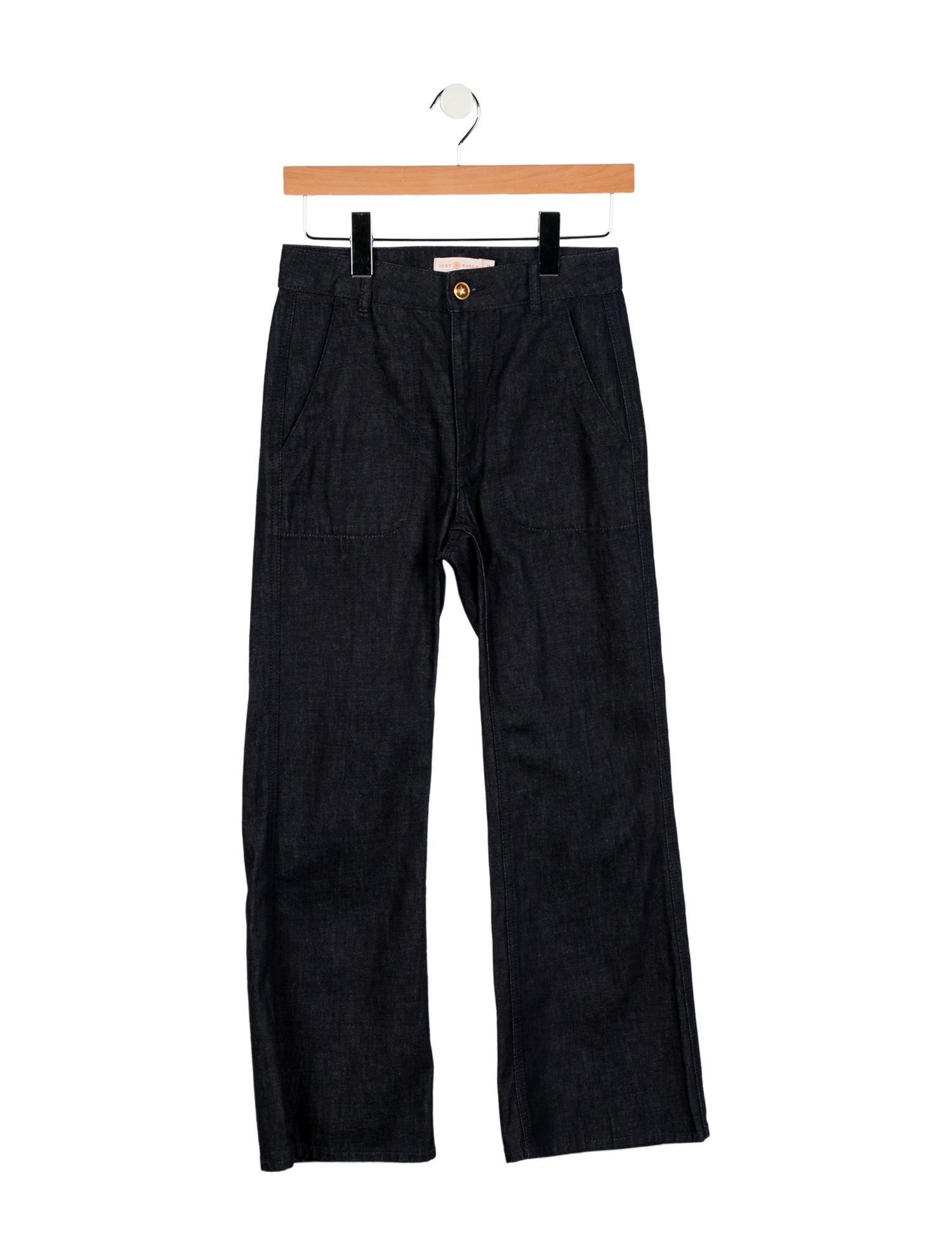 Tory Burch Mid-Rise Wide Leg Jeans