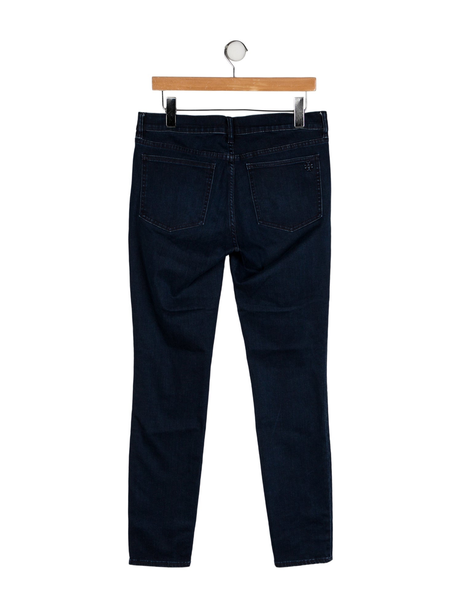 Tory Burch Mid-Rise Straight Leg Jeans