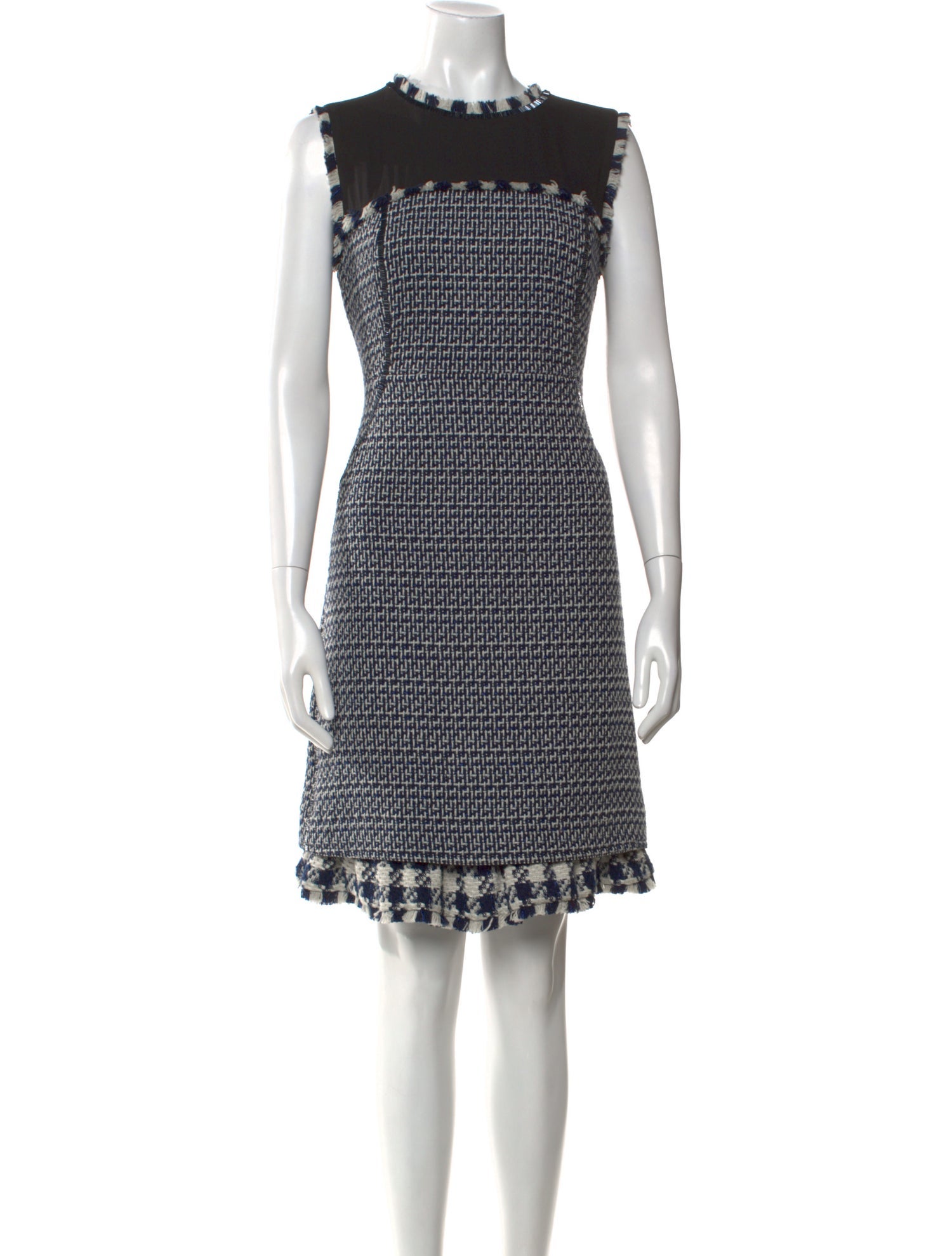 Tory Burch Tweed Pattern Knee-Length Dress - Blue Dresses, Clothing -  WTO775129 | The RealReal