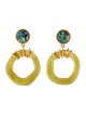 Tory Burch Wire Wrapped Door Knocker Drop Clip-On Earrings