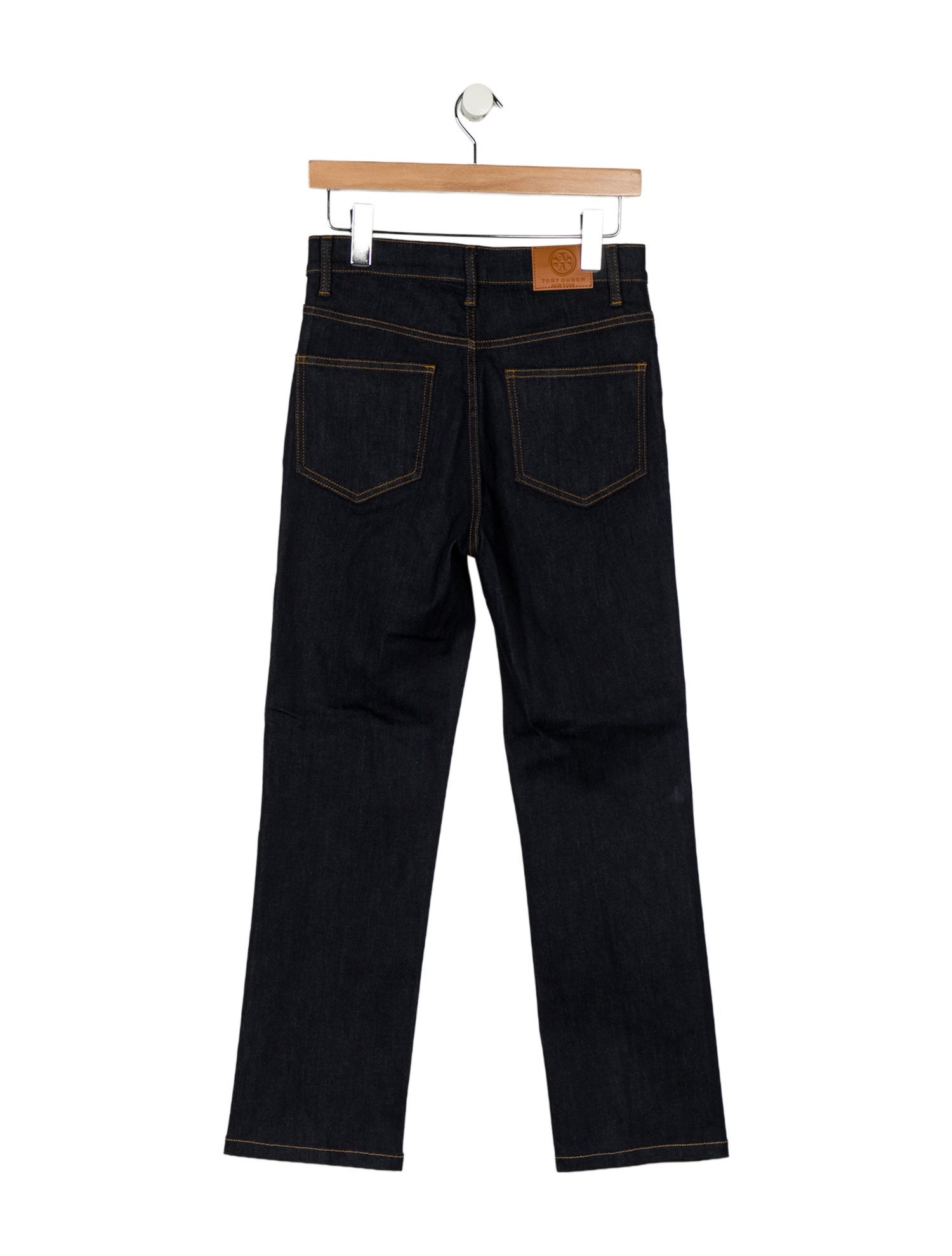 Tory Burch High-Rise Straight Leg Jeans
