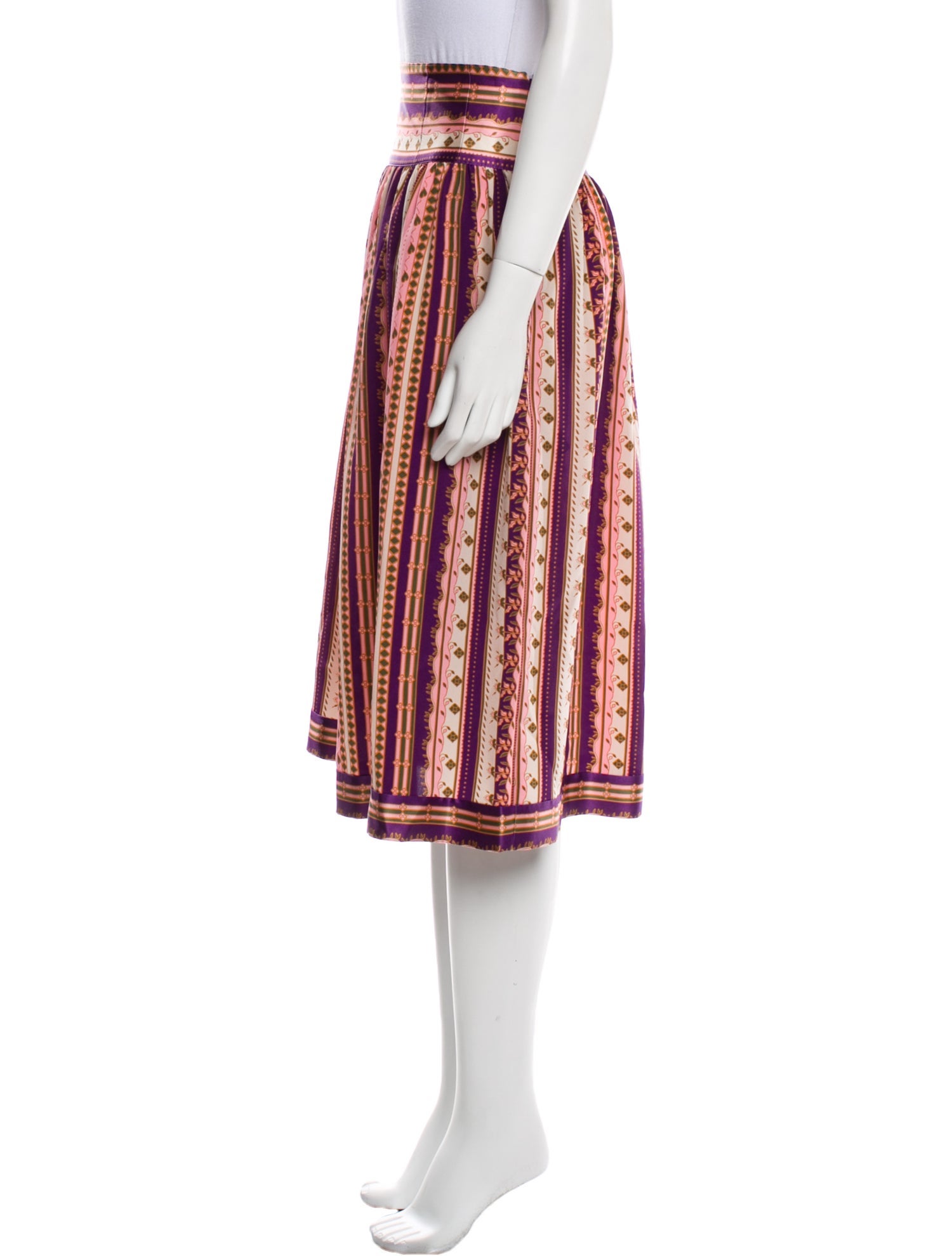 Tory Burch Silk Midi Length Skirt