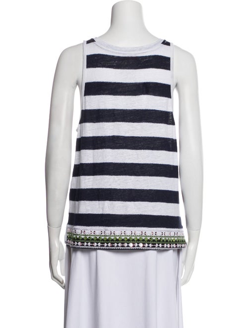 Tory Burch Linen Striped Top