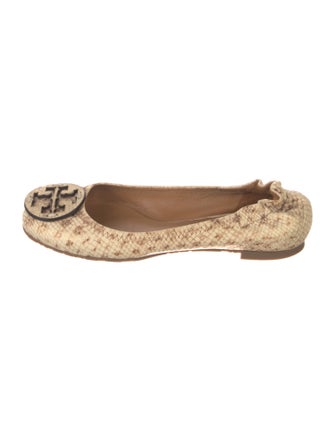 Tory Burch Leather Animal Print Flats