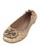 Tory Burch Leather Animal Print Flats