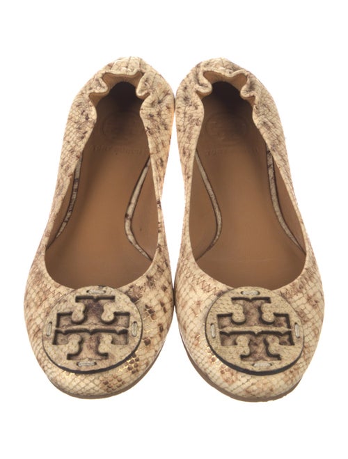 Tory Burch Leather Animal Print Flats