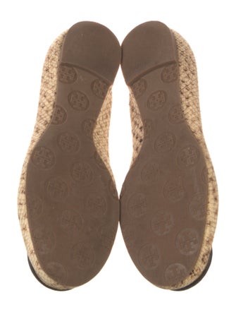 Tory Burch Leather Animal Print Flats