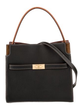Tory Burch Leather Lee Radziwill Double Bag Small