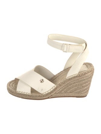 Tory Burch Leather Whipstitch Trim Espadrilles
