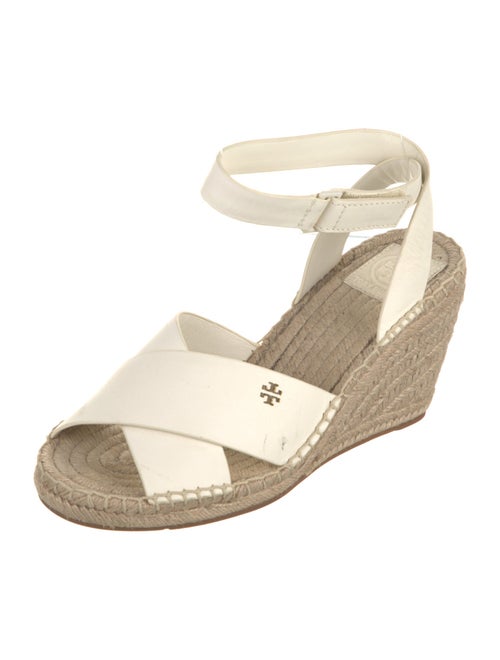 Tory Burch Leather Whipstitch Trim Espadrilles