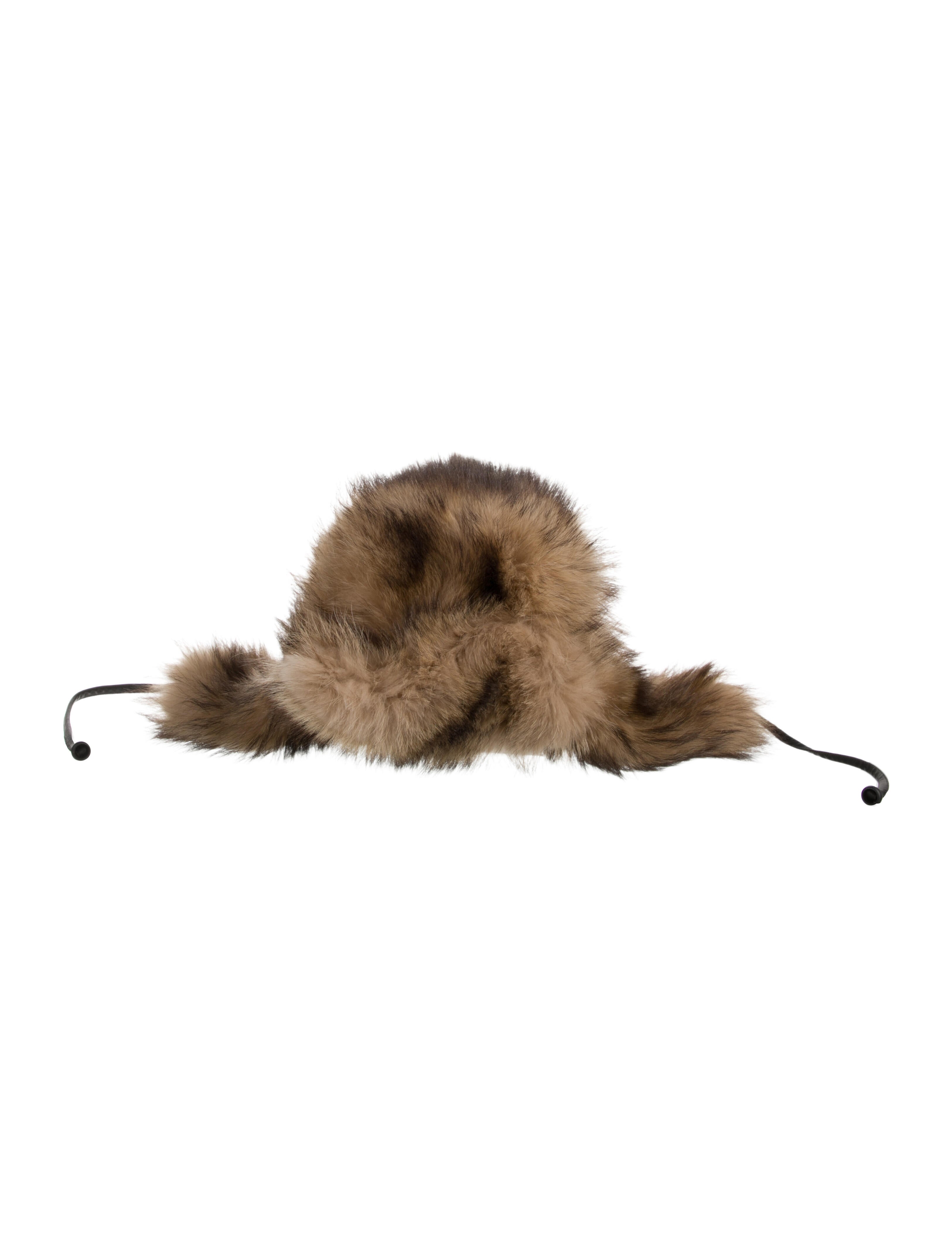 Tory Burch Raccoon Fur Trapper Hat w/Tags