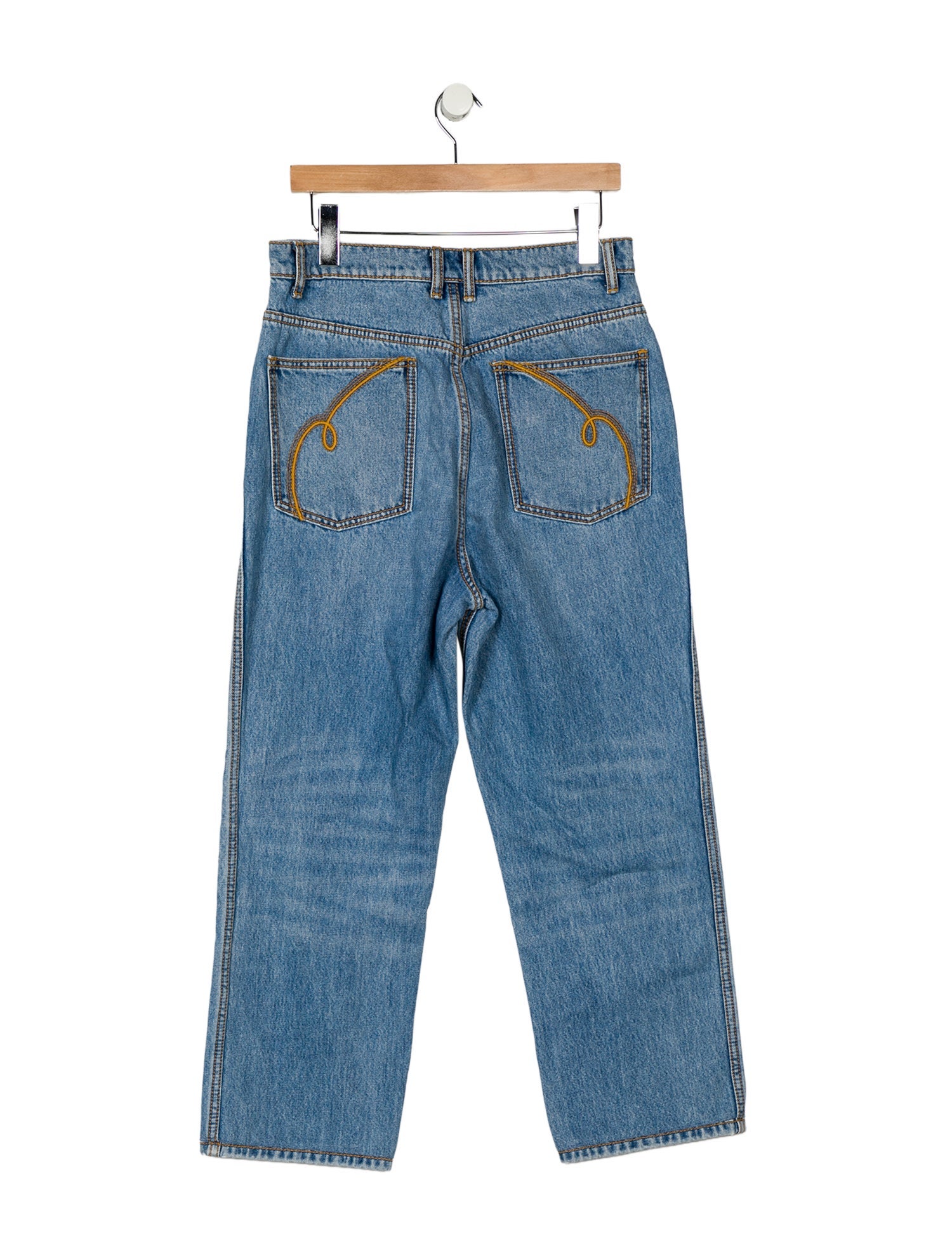 Tory Burch High-Rise Straight Leg Jeans